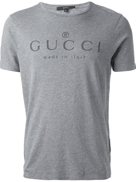 grey gucci t shirt mens|Gucci logo t shirt.